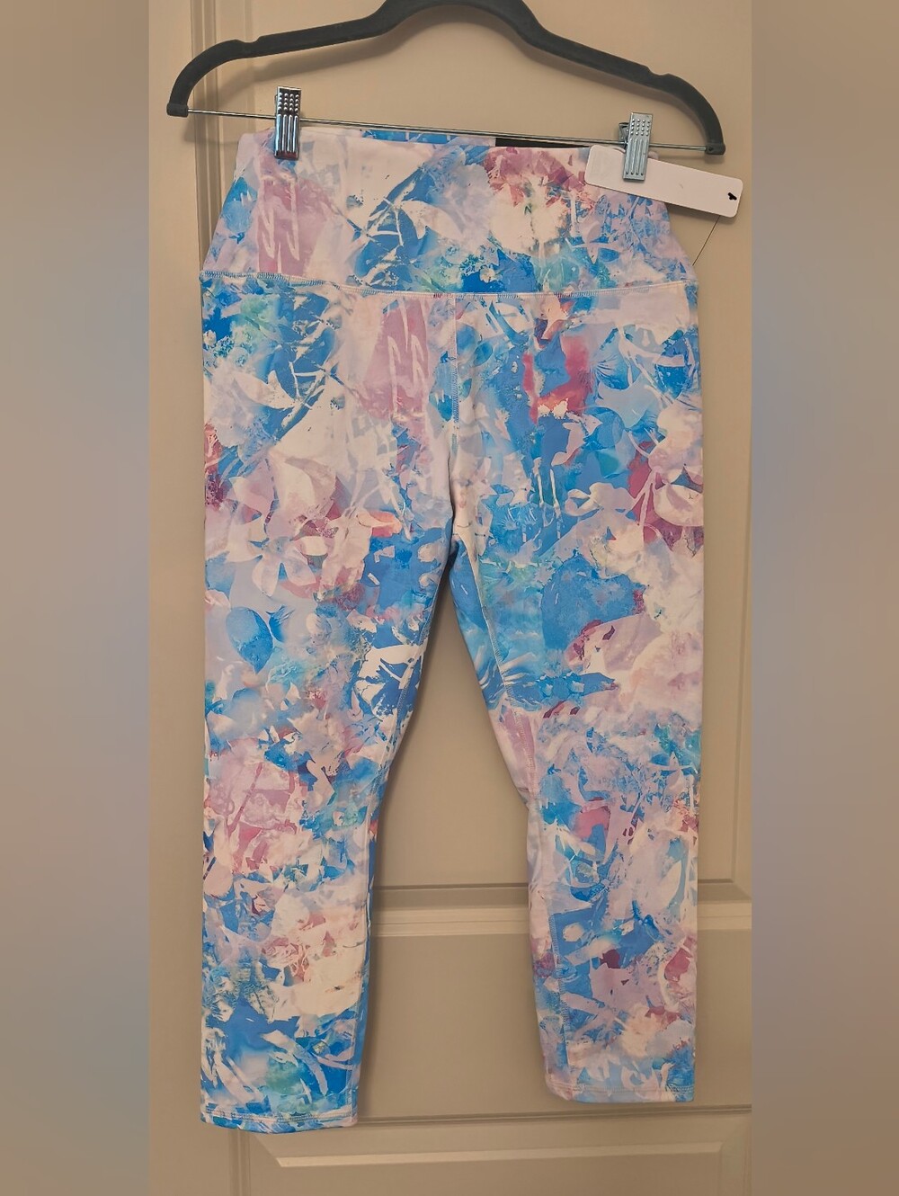 RBX Abstract Blue & Pink Active Leggings